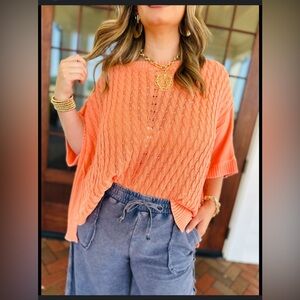 Easel Very Oversized Cable Knit Sweater